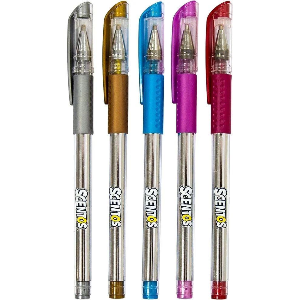 Набір ароматних гелевих ручок Scentos Металiчне сяйво  5 кольорів 5 шт. (2032383324.0) - фото 2
