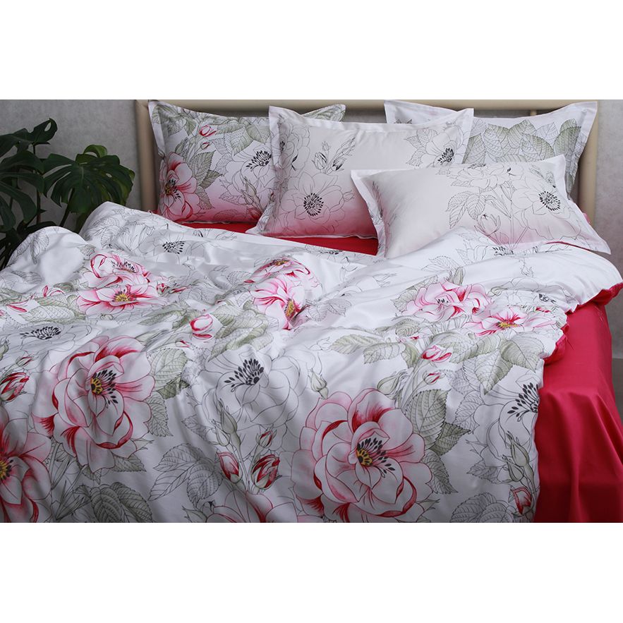 Комплект постільної білизни TAG Tekstil з компаньйоном Євро Різнобарвний 000240905 (PT-009) - фото 1