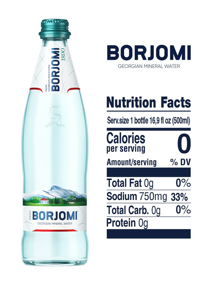 Вода мінеральна Borjomi лікувально-столова сильногазована скло 0.5 л - фото 3