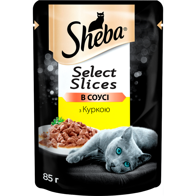 Влажный корм для кошек Sheba, с курицей в соусе, 85 г - фото 1