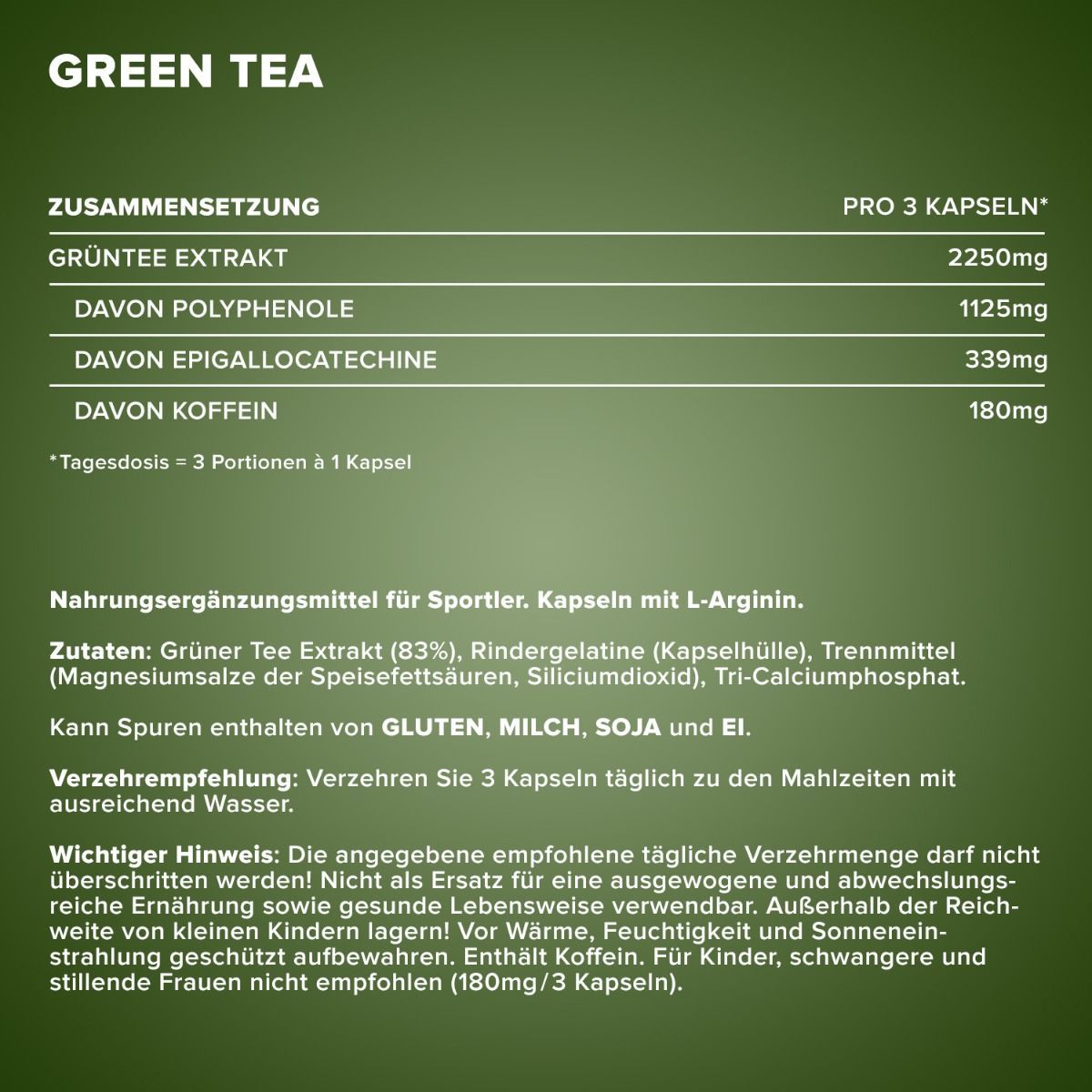 Натуральна добавка IronMaxx Green Tea130 капсул - фото 5