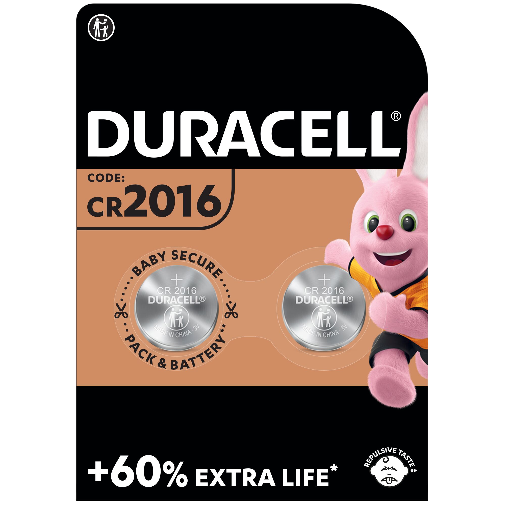 Литеевые батарейки Duracell 3V DL/CR2016, 2 шт. (81546817) - фото 1