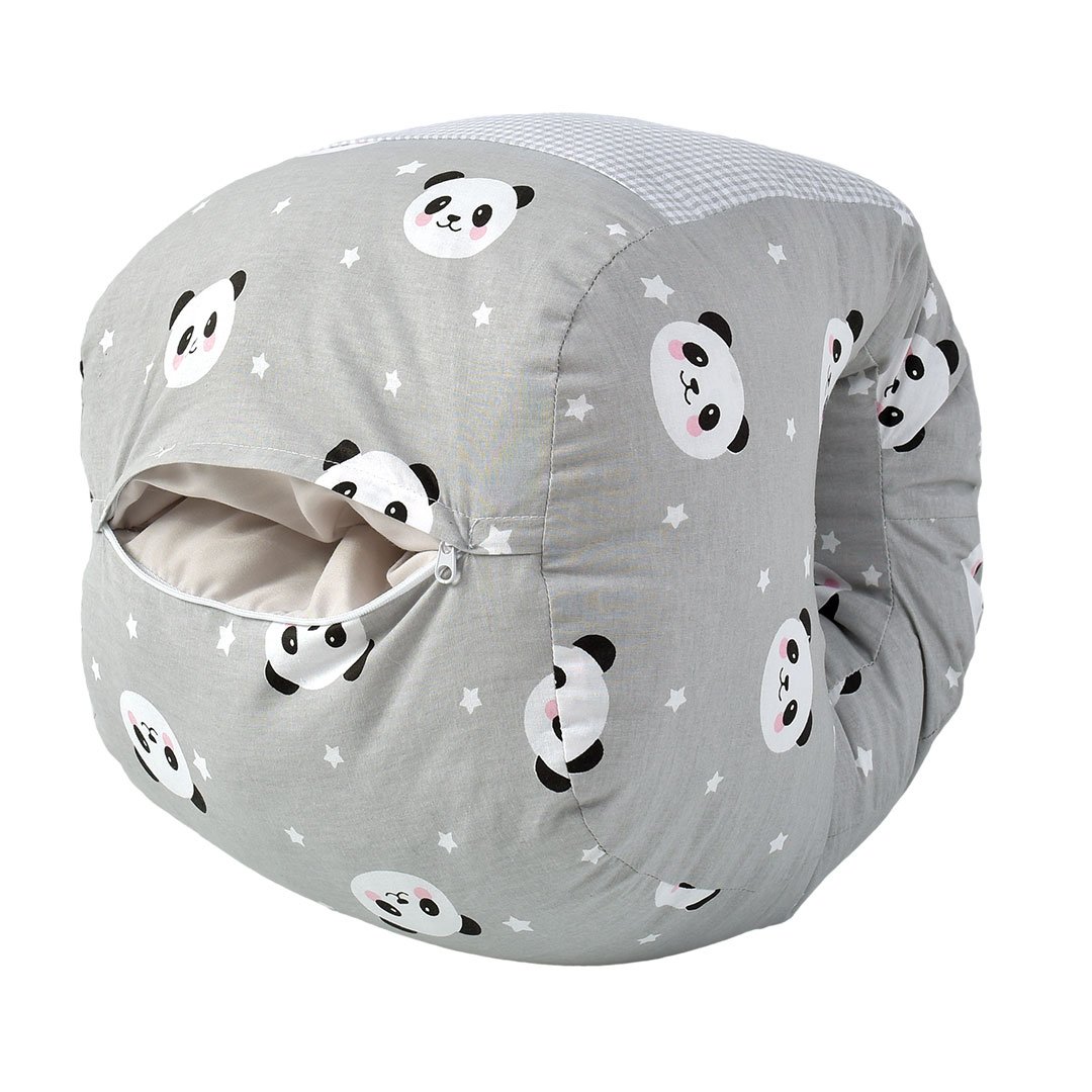 Подушка для годування Papaella Mini Панда, 28х30 см, сірий (8-31999) - фото 8