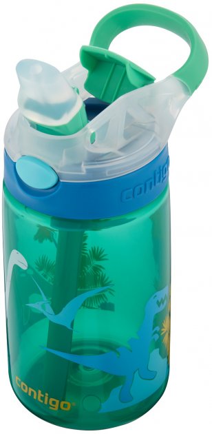 Бутылка детская Contigo, 420 мл, зеленый с рисунком динозавтра (2115035) - фото 2