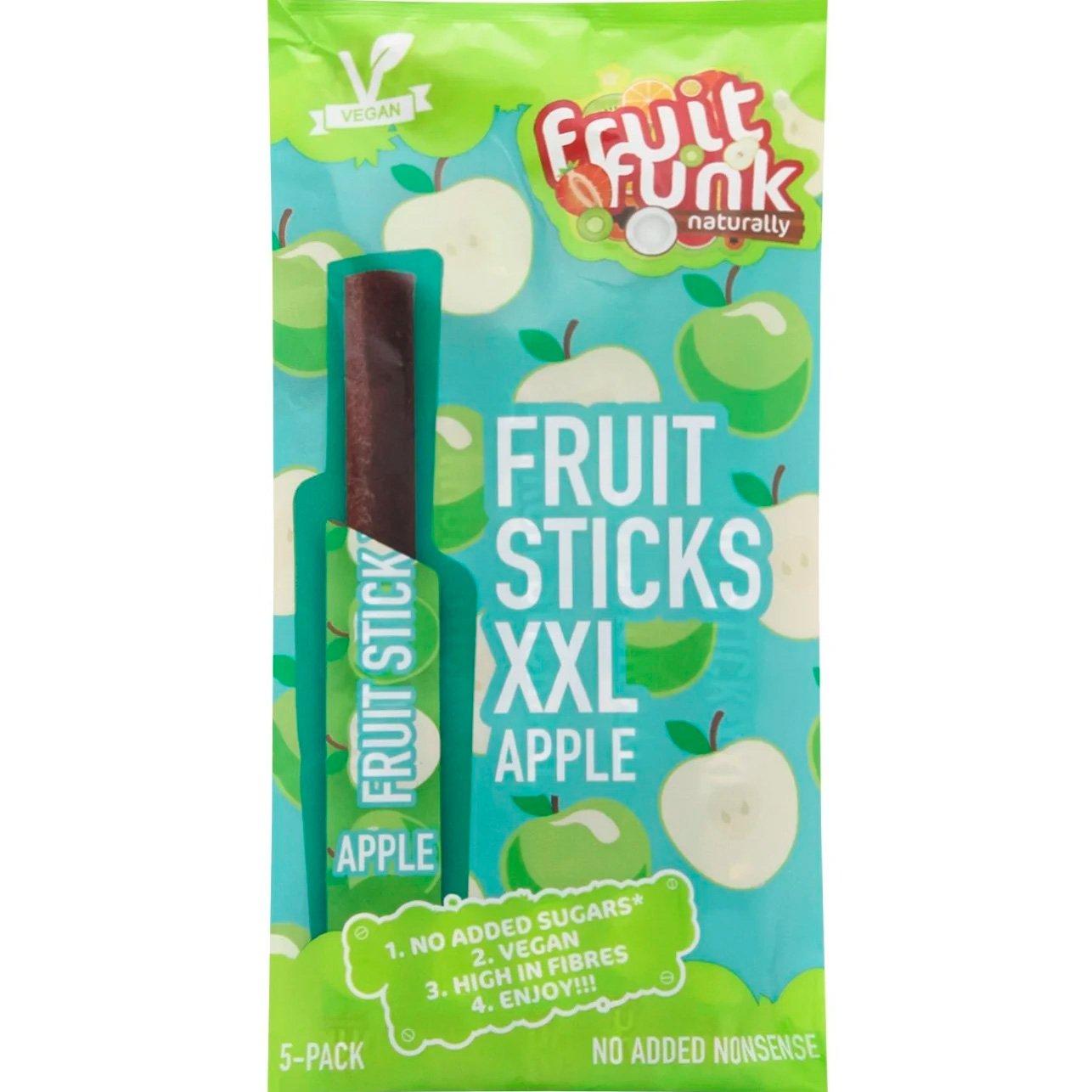Жувальні цукерки Fruit Funk Fruit Stic XXL Apple 100 г (5 шт. по 20 г) - фото 1