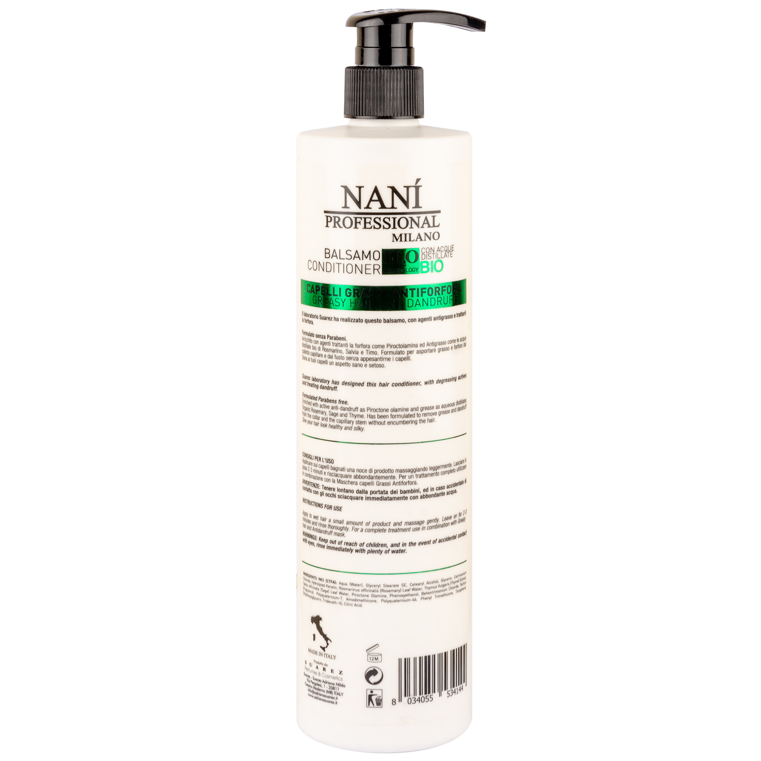 Бальзам-кондиціонер Nani Professional, для жирного волосся схильного до лупи, 500 мл (NPCAD500) - фото 2