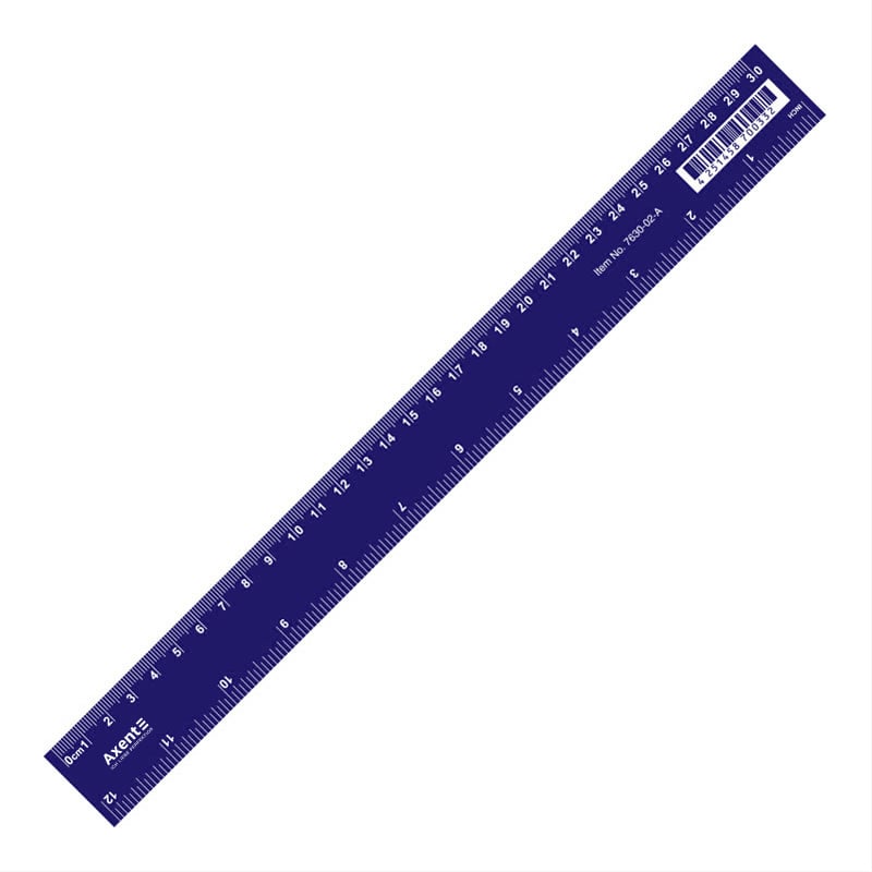 Лінійка Axent пластикова синя 30 см (7630-02-A) - фото 1