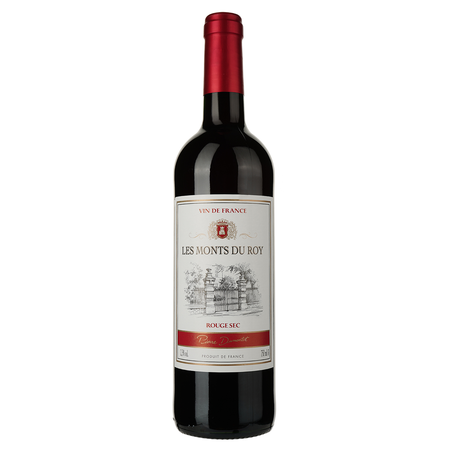 Вино Les Monts du Roy Piere Dumonte Rouge, красное, сухое, 12%, 0,75 л - фото 1