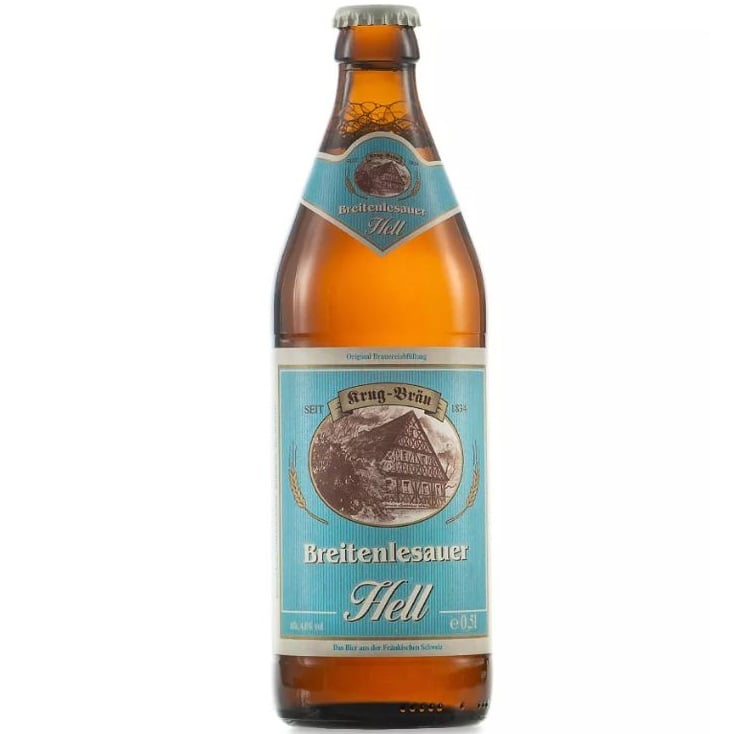 Пиво Krug-Brau Breitenlesauer Hell светлое 4.8% 0.5 л - фото 1