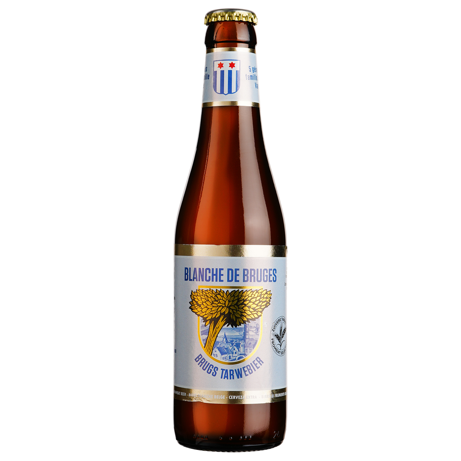 Пиво Blanche de Bruges Brugs Tarwebier, светлое, 5%, 0,33 л - фото 1