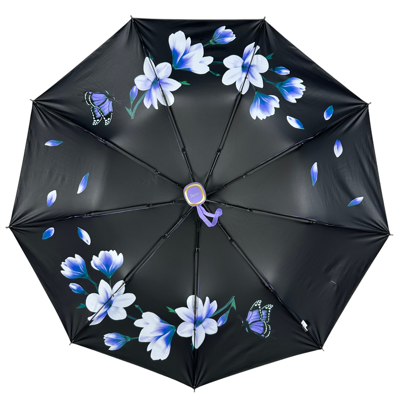 Жіноча складана парасолька напівавтомат Susino 99 см фіолетова - фото 4