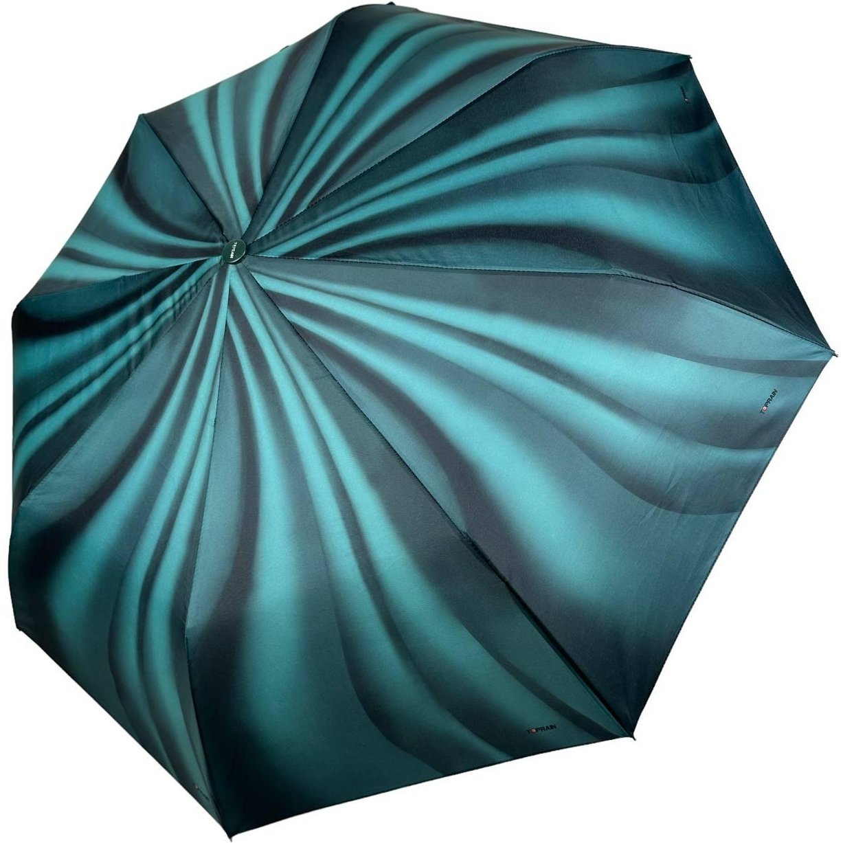 Жіноча складана парасолька напівавтомат Toprain 97 см зелена - фото 1