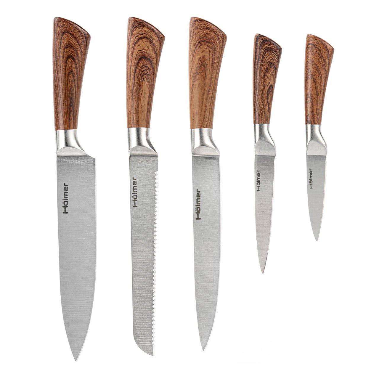 Набір ножів Holmer, 6 предметів, коричневий (KS-66125-PSSSW Present) - фото 2