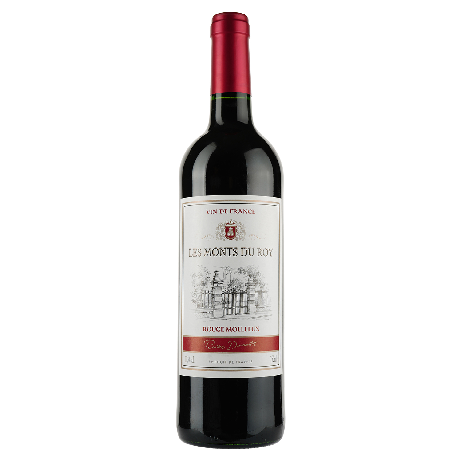 Вино Les Monts du Roy Piere Dumonte Rouge, червоне, напівсолодке, 11%, 0,75 л - фото 1