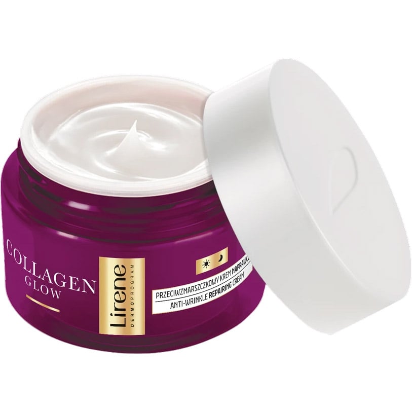 Відновлювальний крем для обличчя Lirene Collagen Glow 70+, 50 мл - фото 1