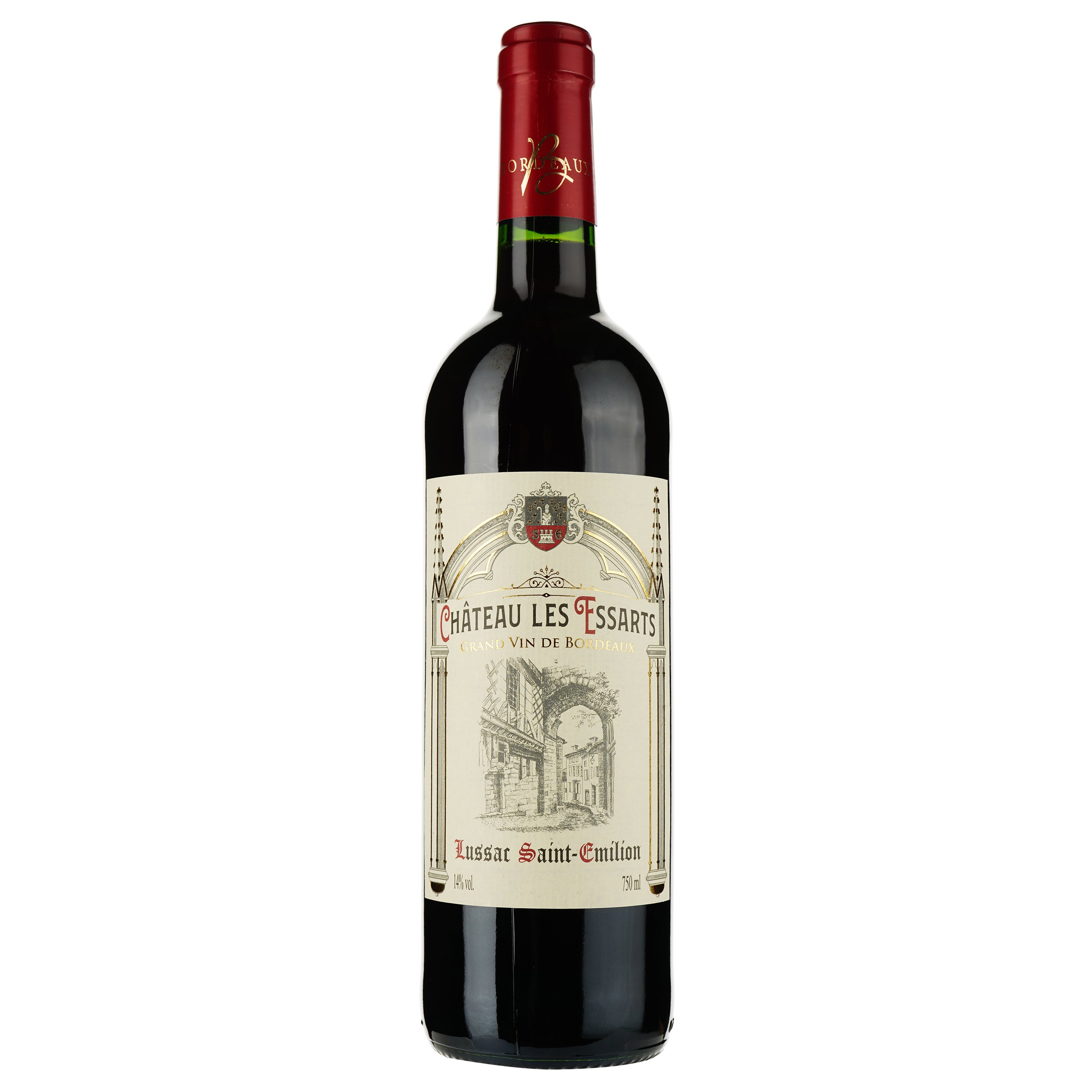 Вино Chateau Les Essarts AOP Lussac Saint-Emilion 2019 красное сухое 0.75 л - фото 1