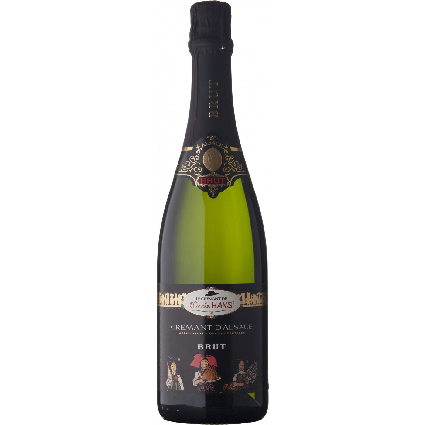 Вино ігристе Le Cremant de l'Oncle Hansi Cremat d'Alsace Brut, біле, брют, 0,75 л - фото 1