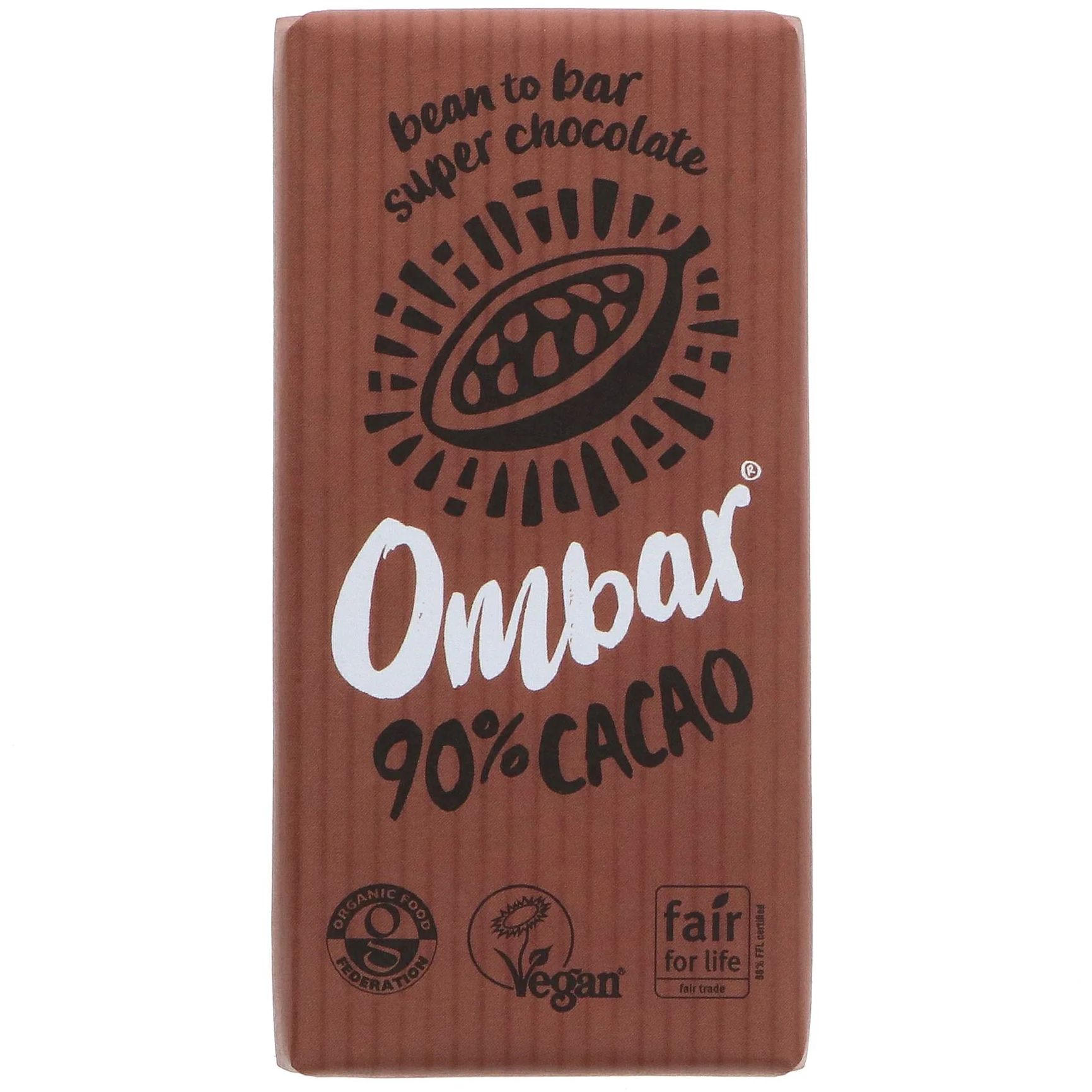 Шоколад сирий Ombar 90% какао органічний 35 г - фото 1