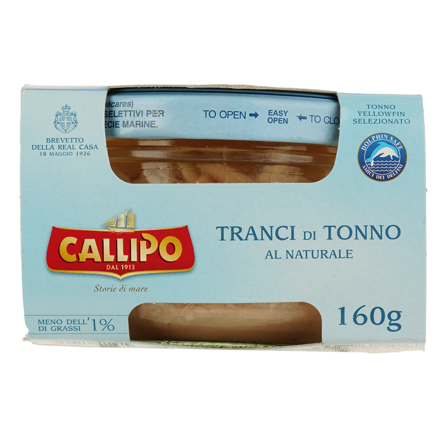 Тунець шматочками Callipo у власному соку 160 г (809531) - фото 1