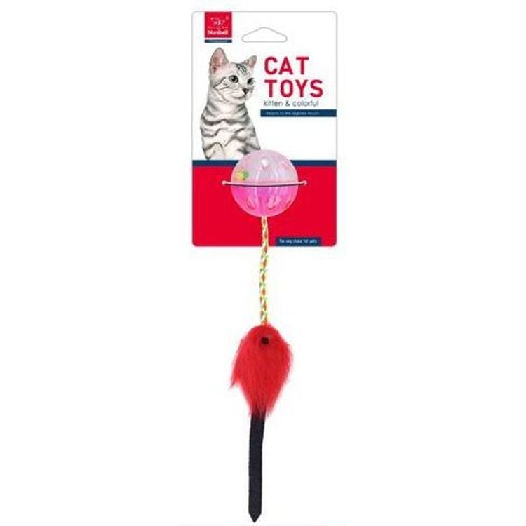 Іграшка для кота Nunbell М'яч із мишкою 14 см - фото 1