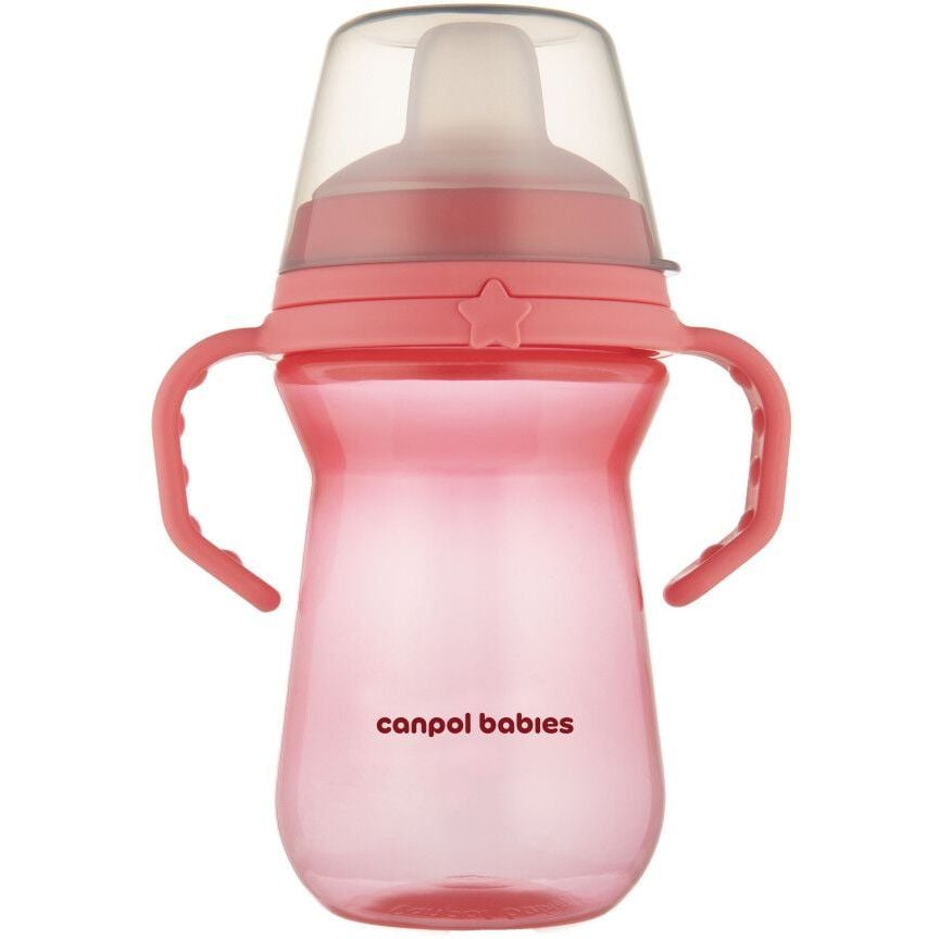 Кружка тренувальна Canpol babies First Cup Bonjour Paris, 250 мл, рожевий (56/615_pin) - фото 1