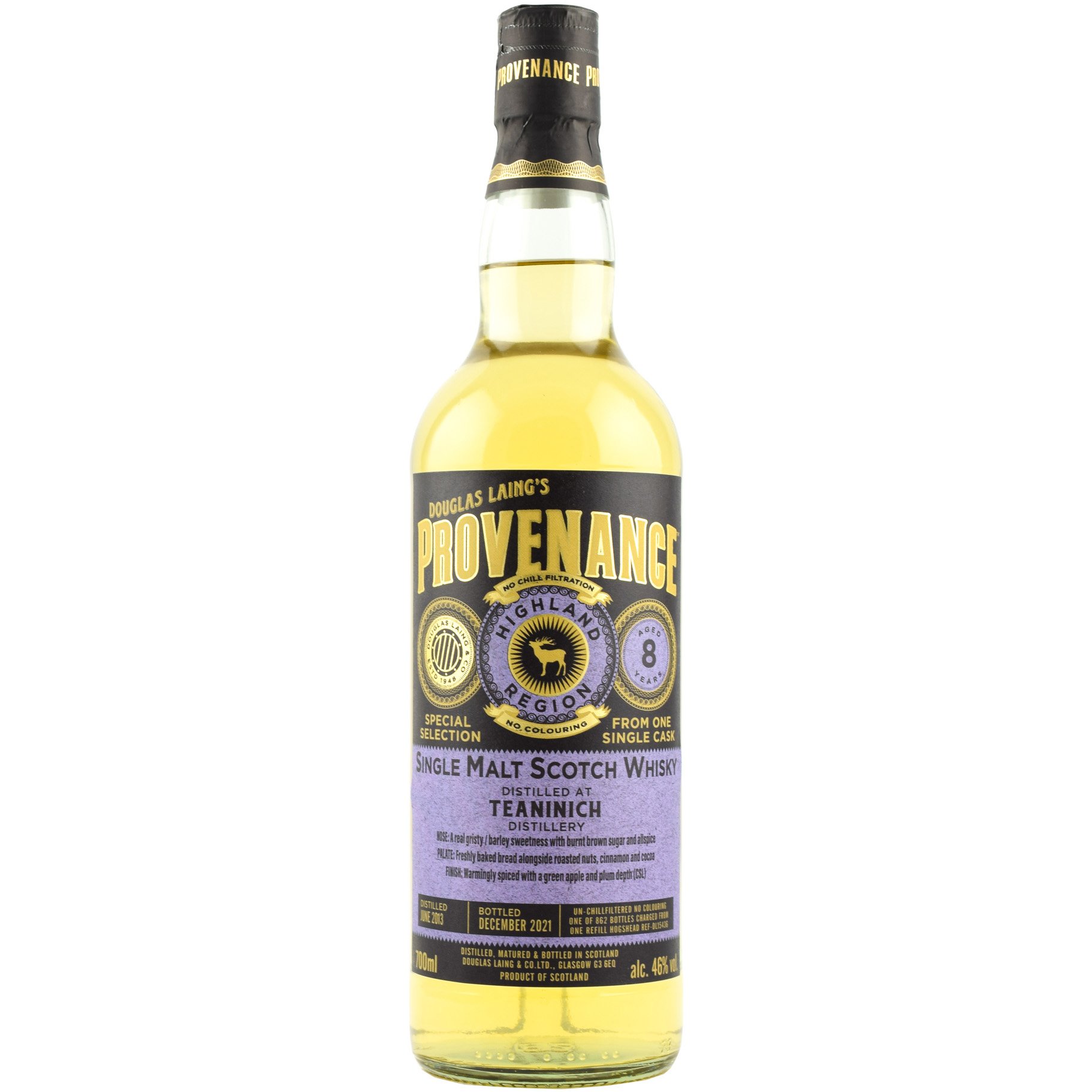 Віскі Douglas Laing Provenance Teaninich 8 yo Single Malt Highland Scotch Whisky 46% 0.7 л - фото 1