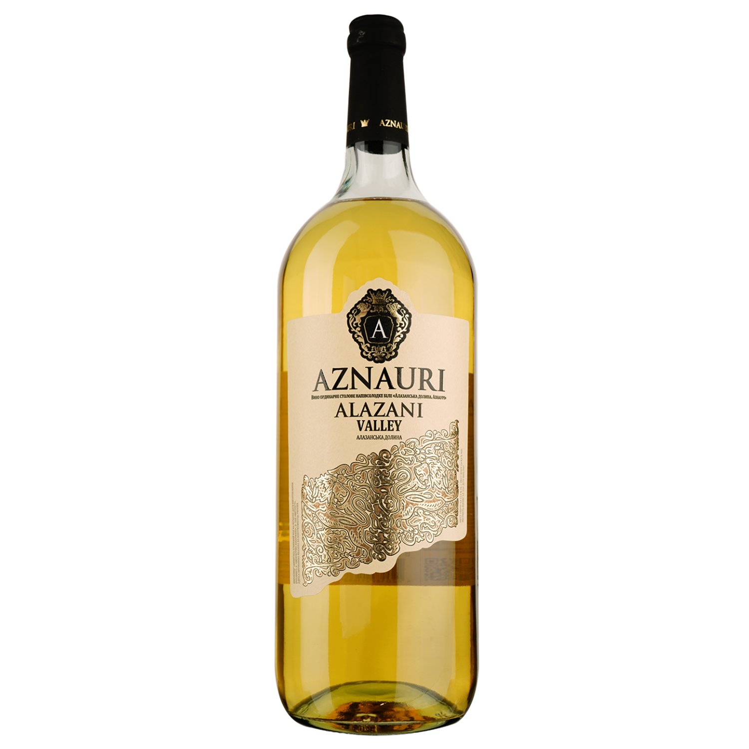 Вино Aznauri Alazani Valley, белое, полусладкое, 9-13%, 1,5 л (813569) - фото 1