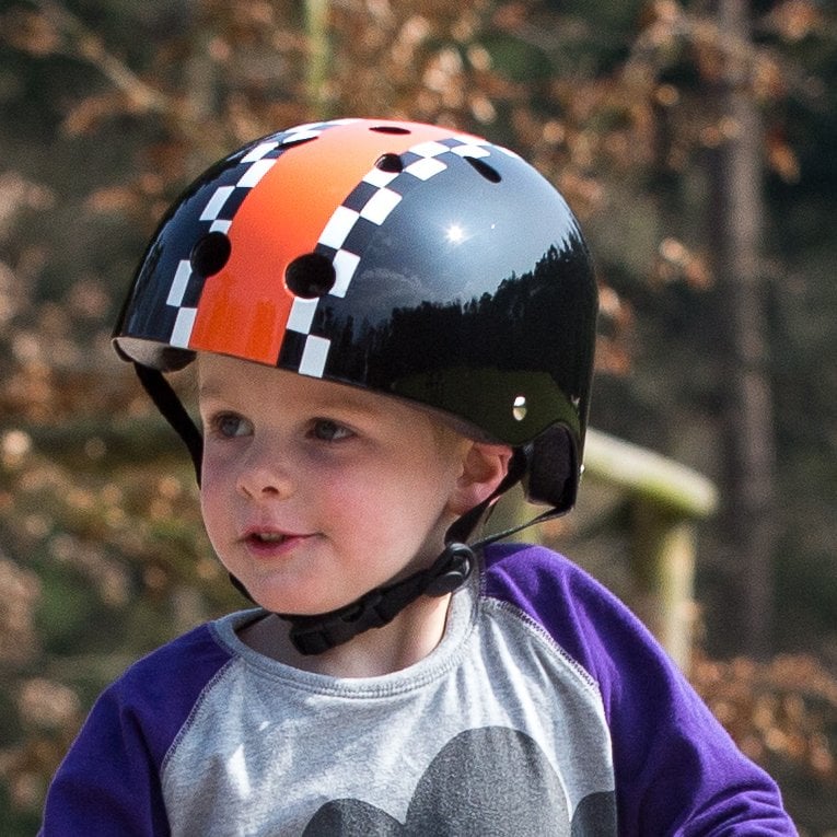 Велосипедный шлем Trybike Coconut, 47-53 см, черный с оранжевым (COCO 5S) - фото 4