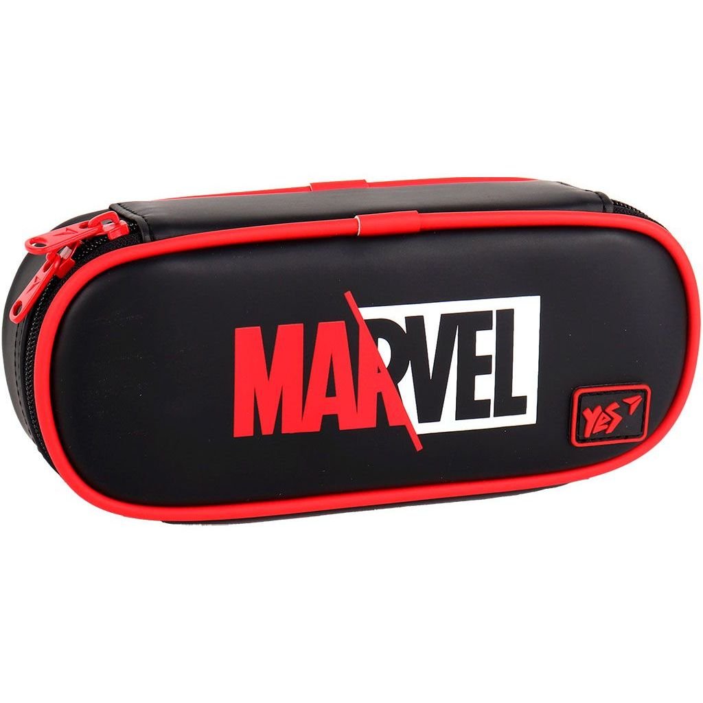 Пенал м'який Yes PH-6-1 Marvel Avengers, 22х9х5 см, чорний із червоним (533213) - фото 1