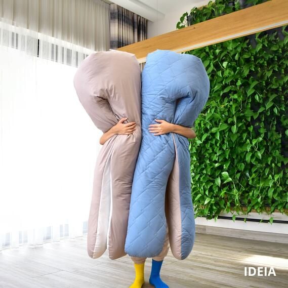 Подушка Ideia П-образная для беременных и отдыха, 140x75x20 см, светло серая с джинсовым (8-33724 джинс/св.сірий) - фото 12