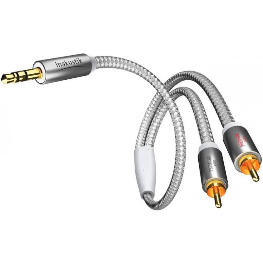 Інтерфейсний кабель Inakustik Mini Jack-2xRCA Premium 3m - фото 1