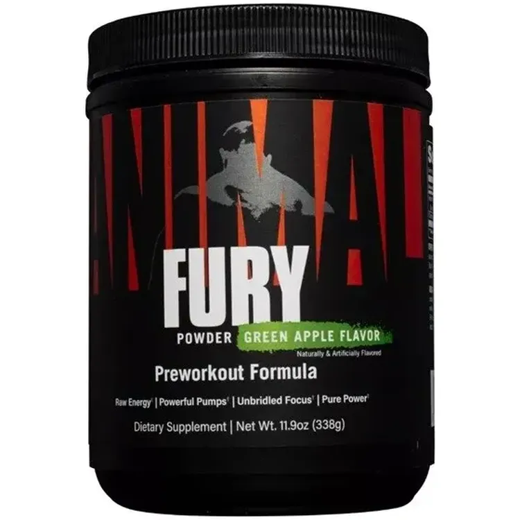 Передтренувальний комплекс Universal Nutrition Animal Fury Зелене яблуко 338 г - фото 1