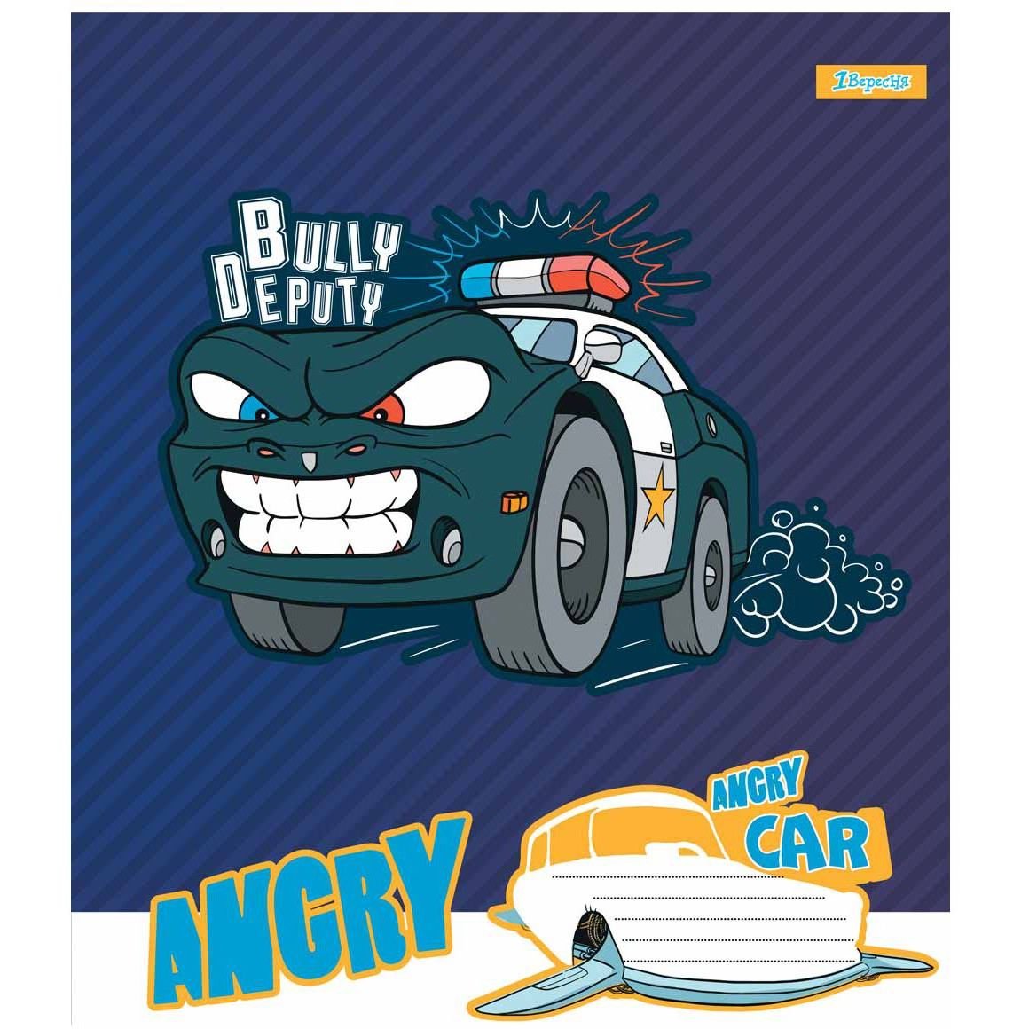 Зошит загальний 1 Вересня Angry Car, А5, в косу лінію, 12 аркушів (766297) - фото 2