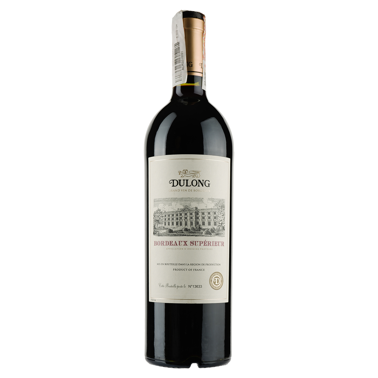 Вино Dulong Bordeaux Superieur, красное, сухое, 14%, 0,75 л - фото 1