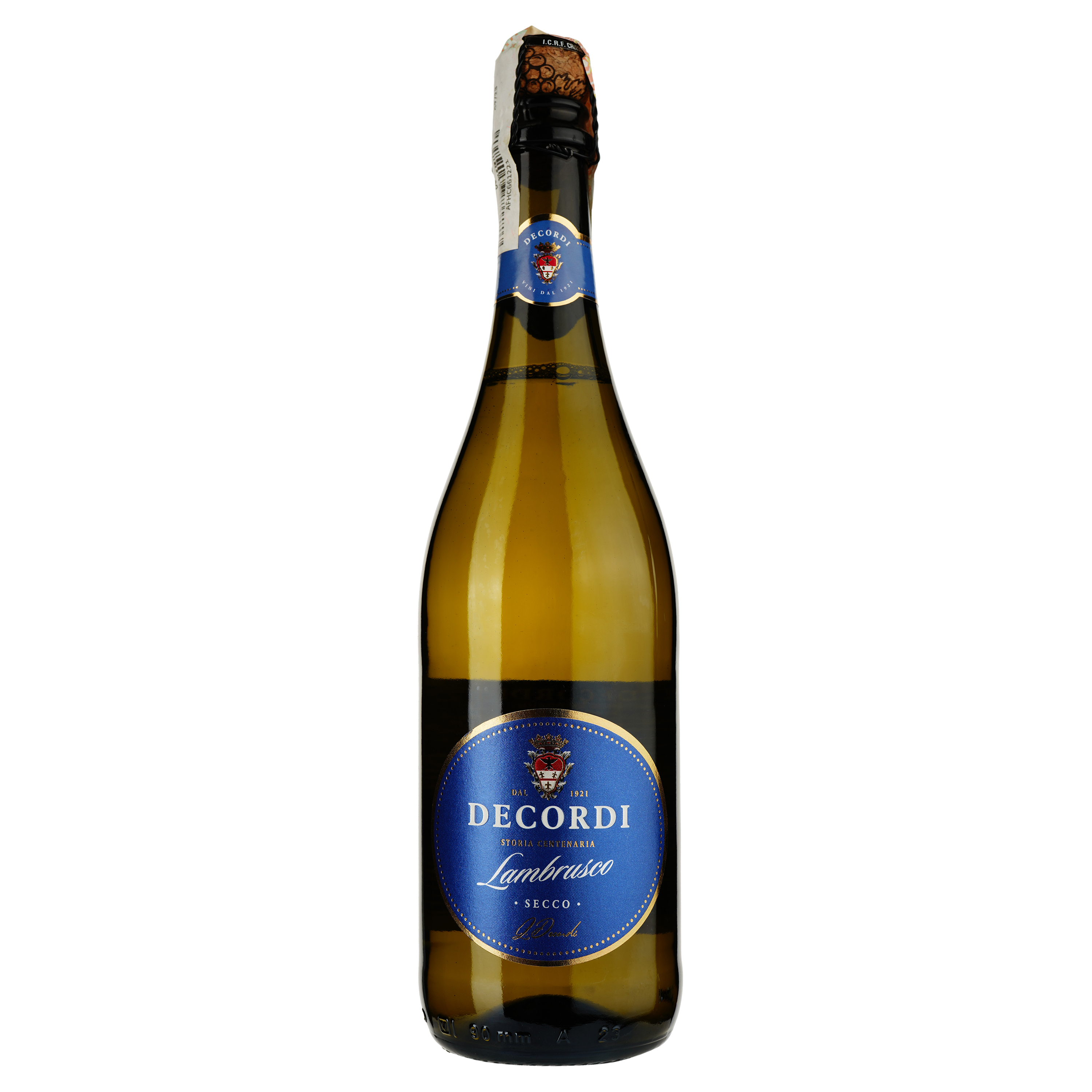 Вино игристое Decordi Lambrusco Bianco Secco, белое, сухое, 10,5%, 0,75 л (34129) - фото 1