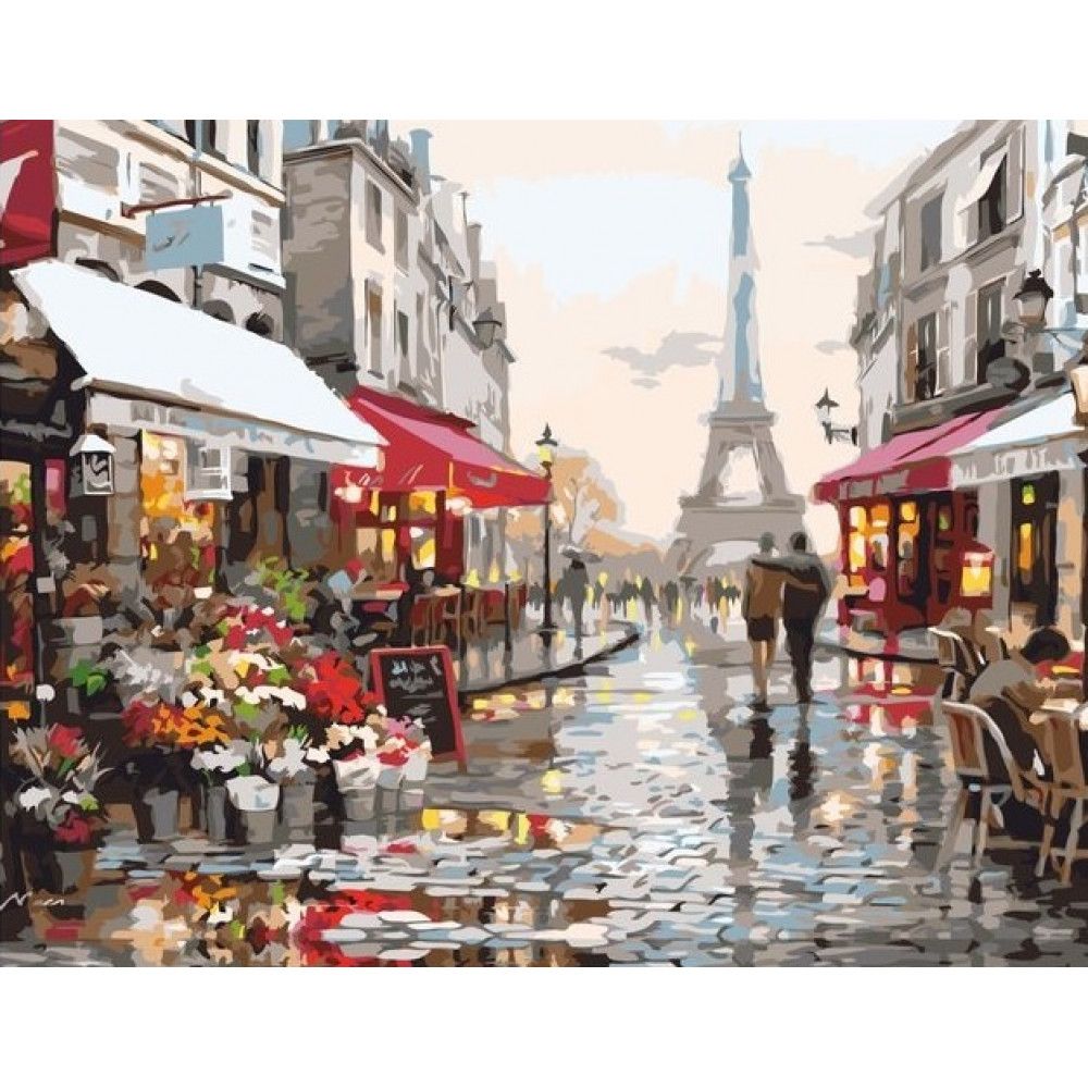 Алмазная мозаика Josef Otten Парижская улочка на подрамнике 40х50 см (1231649000.0) - фото 1
