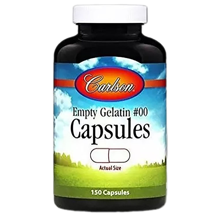 Пустые желатиновые капсулы Carlson Empty Gelatin Capsules #00 большие 150 шт. - фото 1