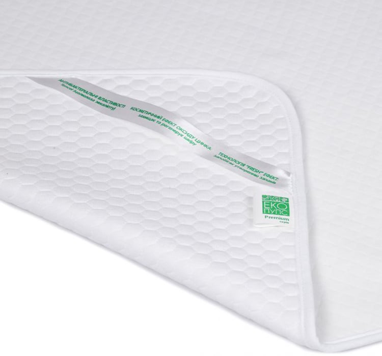 Многоразовая непромокаемая пеленка Эко Пупс Soft Touch Premium, 70х50 см, белый - фото 3