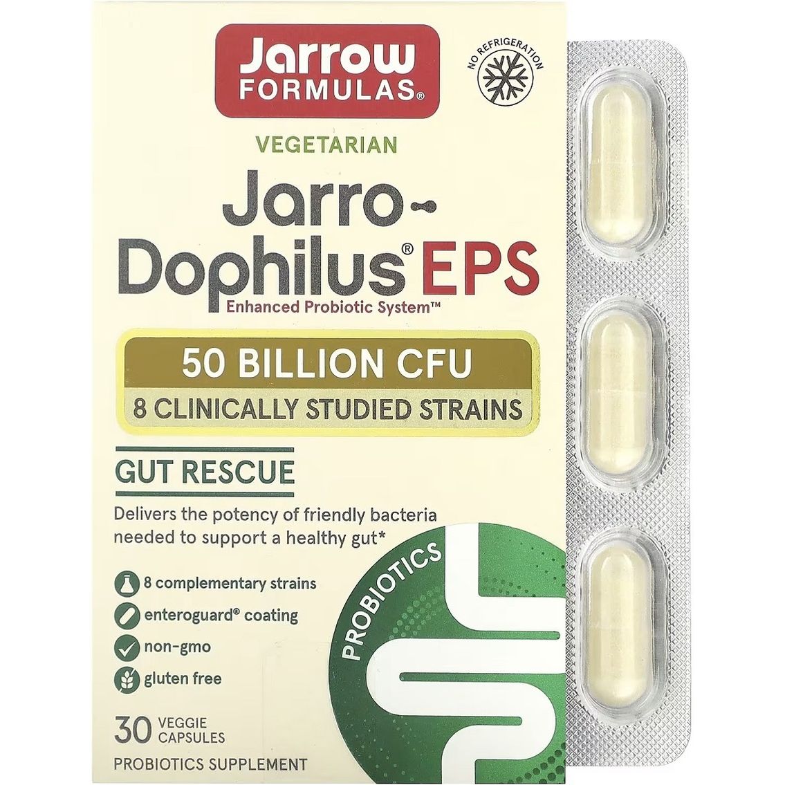 Пробіотики Jarrow Formulas Jarro-Dophilus EPS 50 млрд 30 капсул - фото 1