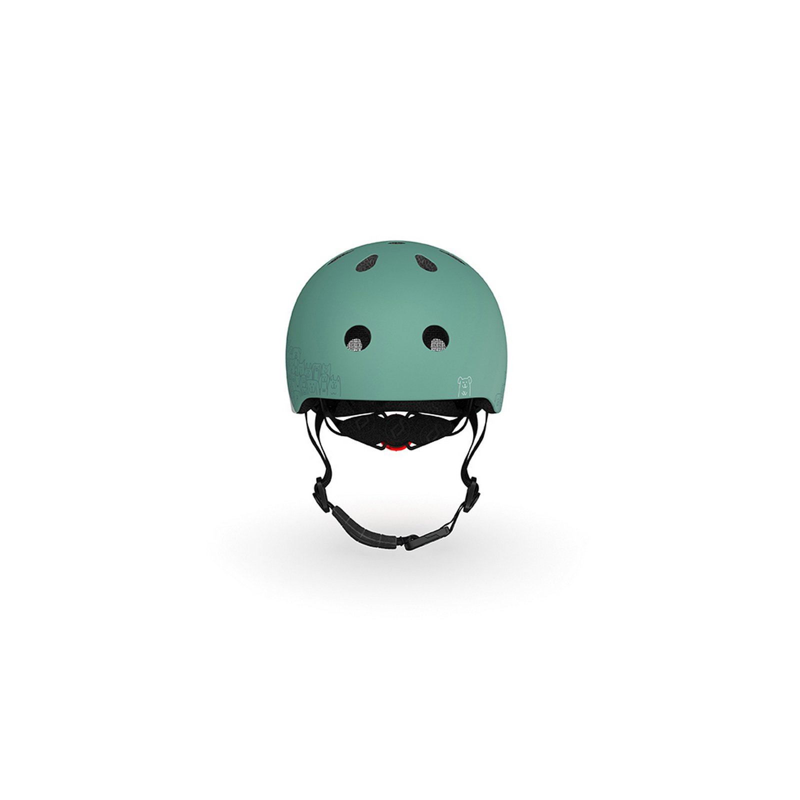 Шлем защитный Scoot and Ride светоотражающий, с фонариком, 45-51 см (XXS/XS), серо-зеленый (SR-210225-FOREST) - фото 9