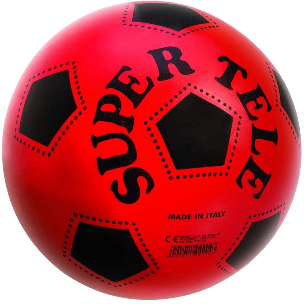 Футбольний м'яч Mondo Super Tele, 23 см, червоний (04204) - фото 1