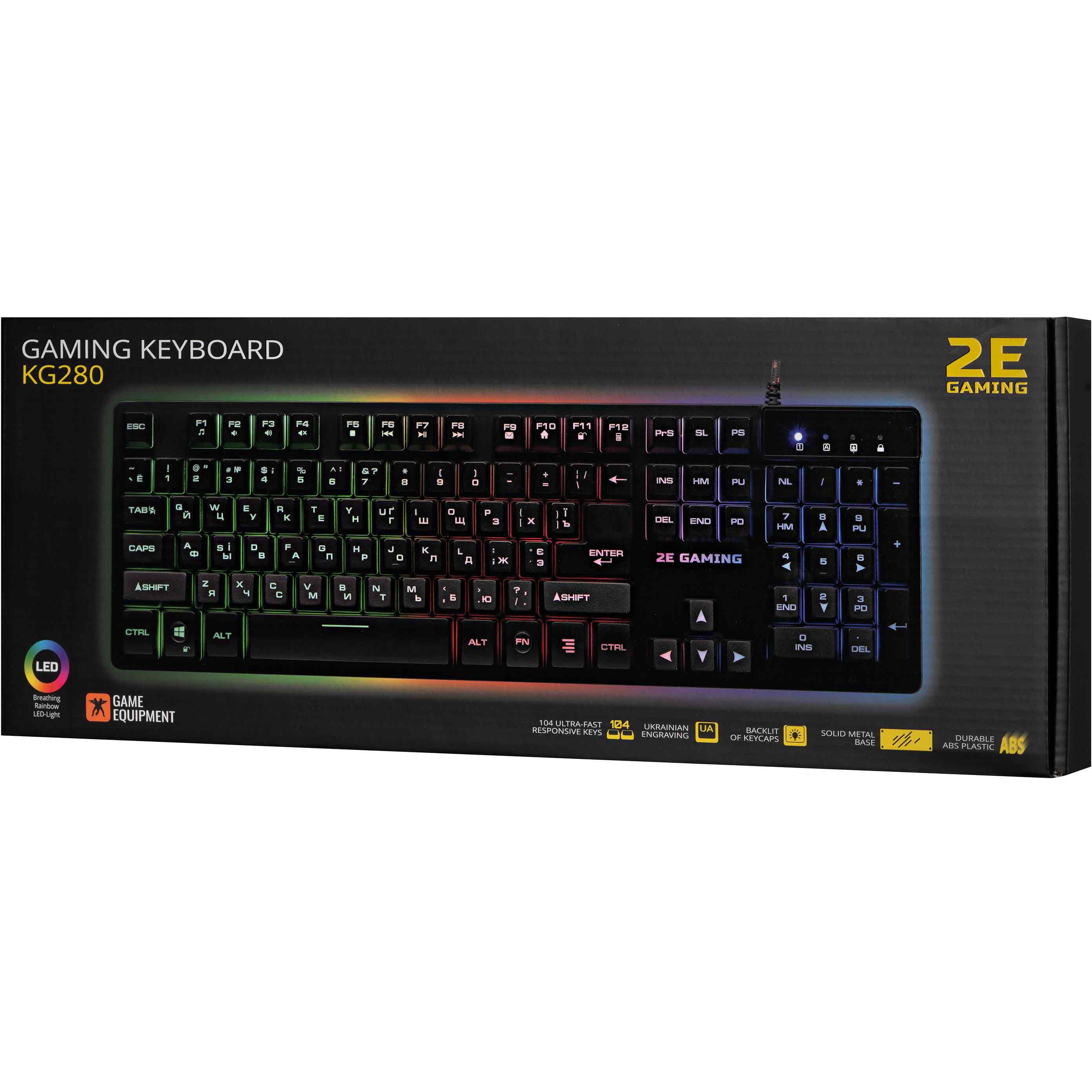 Клавиатура игровая 2E Gaming KG280 с подсветкой black (2E-KG280UB) - фото 8