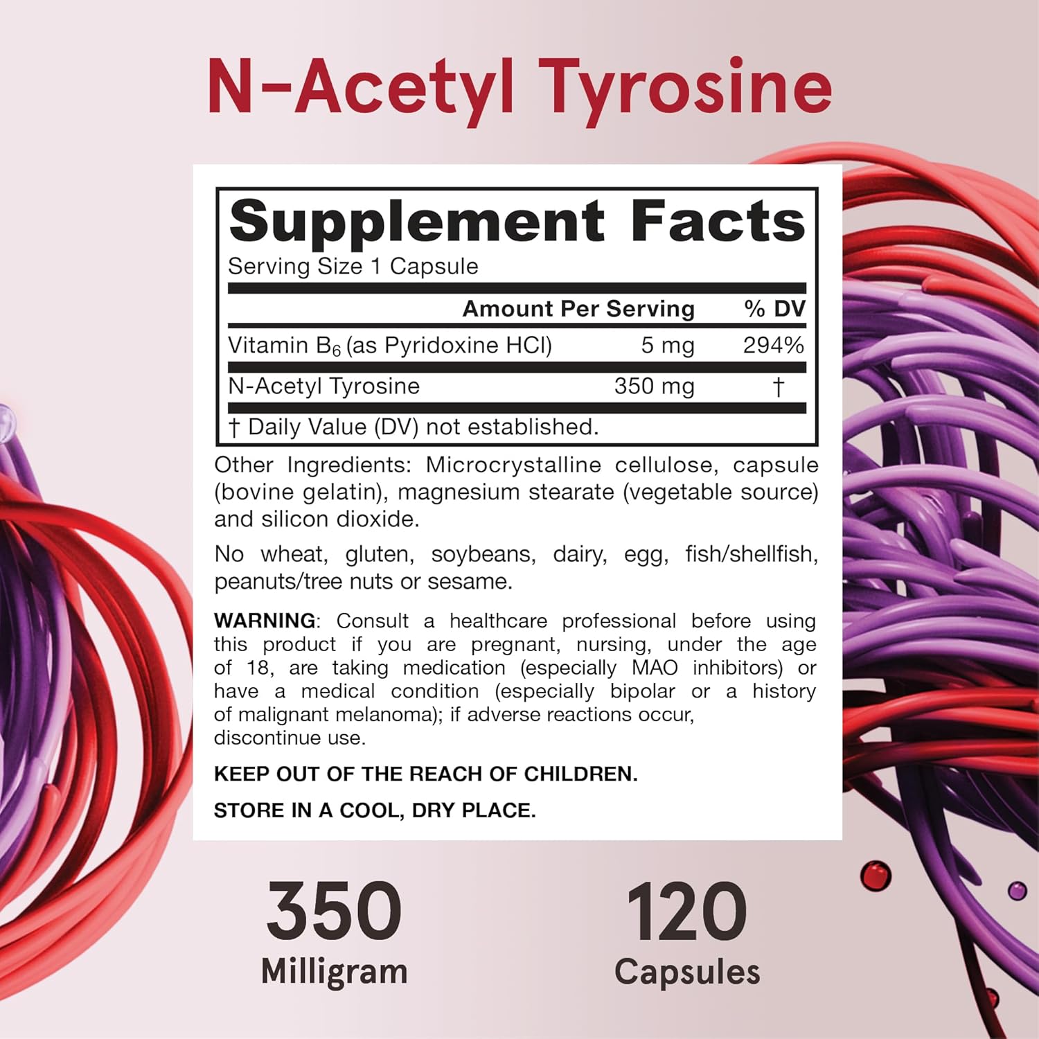 N-Ацетил Тирозин Jarrow Formulas N-Acetyl Tyrosine 350 мг 120 капсул - фото 7