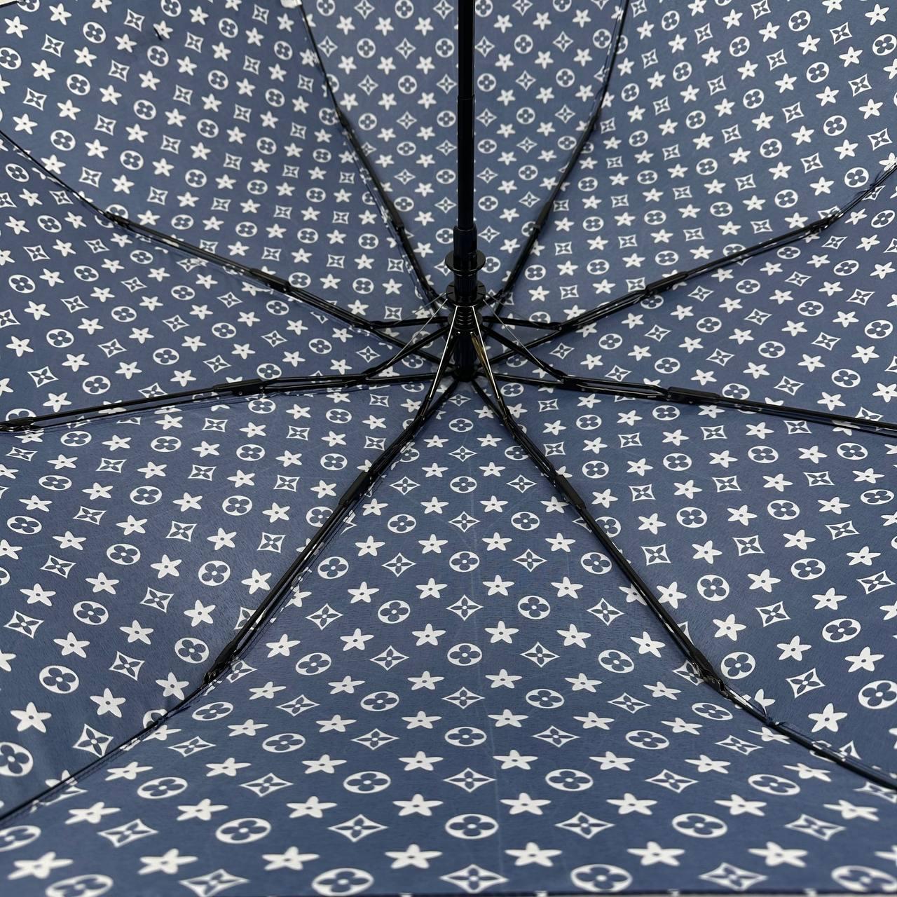 Женский складной зонтик полуавтомат Toprain 96 см синий - фото 7