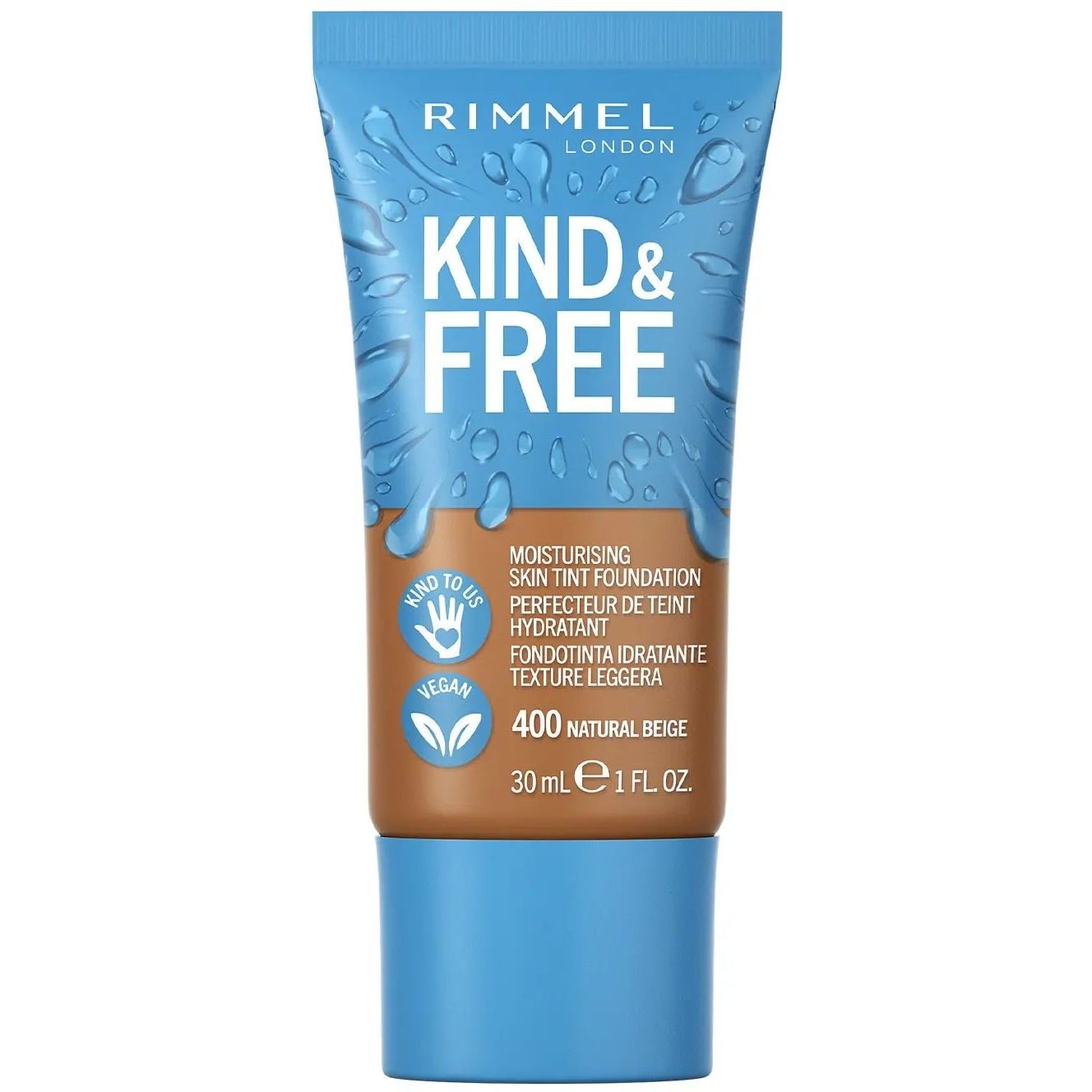 Тональна основа-тінт Rimmel Kind & Free відтінок 400 (Natural Beige) 30 мл - фото 1