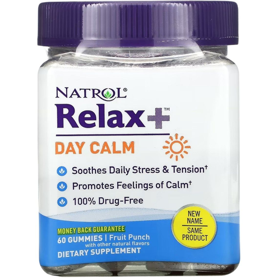 Комплекс Natrol Relax+ Day Calm расслабление и покой со вкусом фруктов 60 конфет (NTL07635) - фото 1