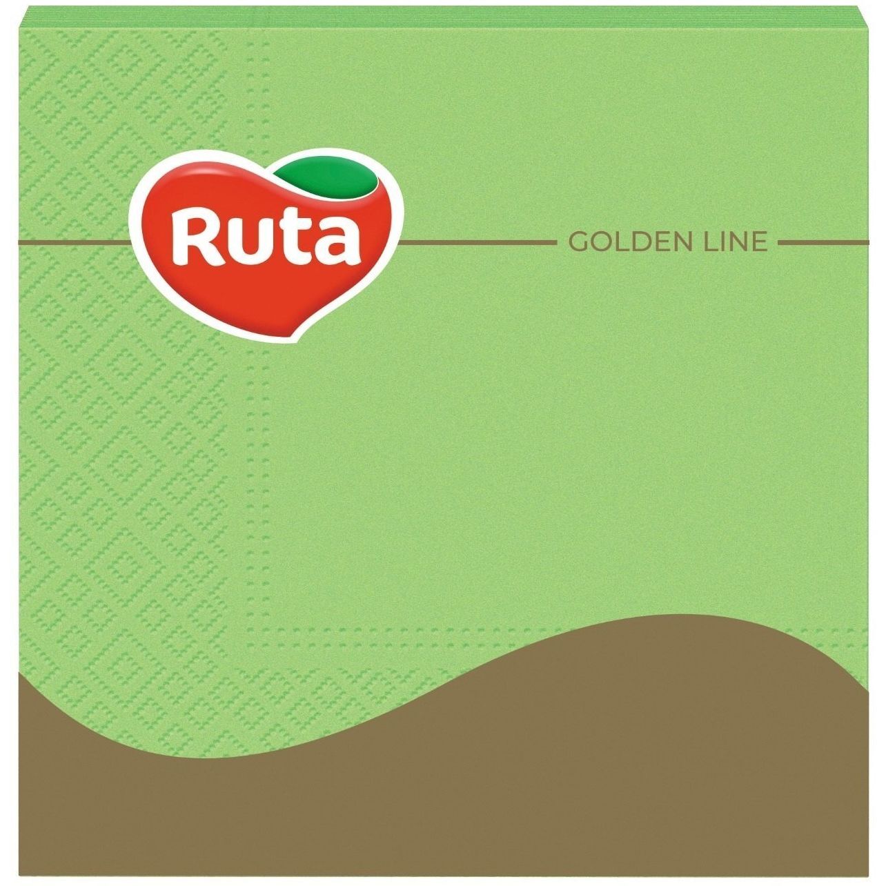 Салфетки Ruta, трехслойные, 33х33 см, 20 шт., зеленые - фото 1