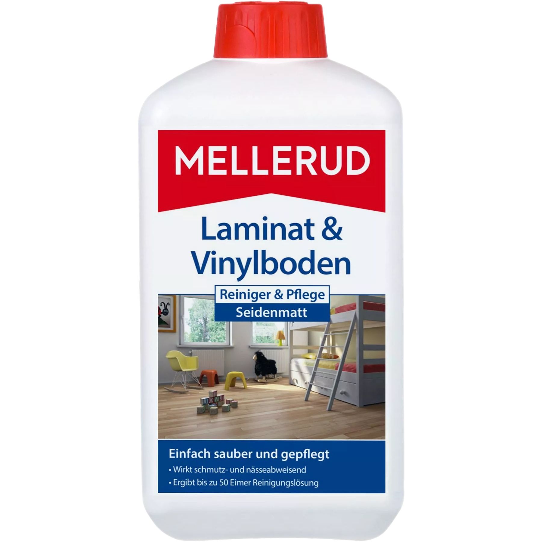 Засіб Mellerud для чищення та догляду за підлогами з синтетичними поверхнями та матовим ефектом 1 л (2001010409) - фото 1