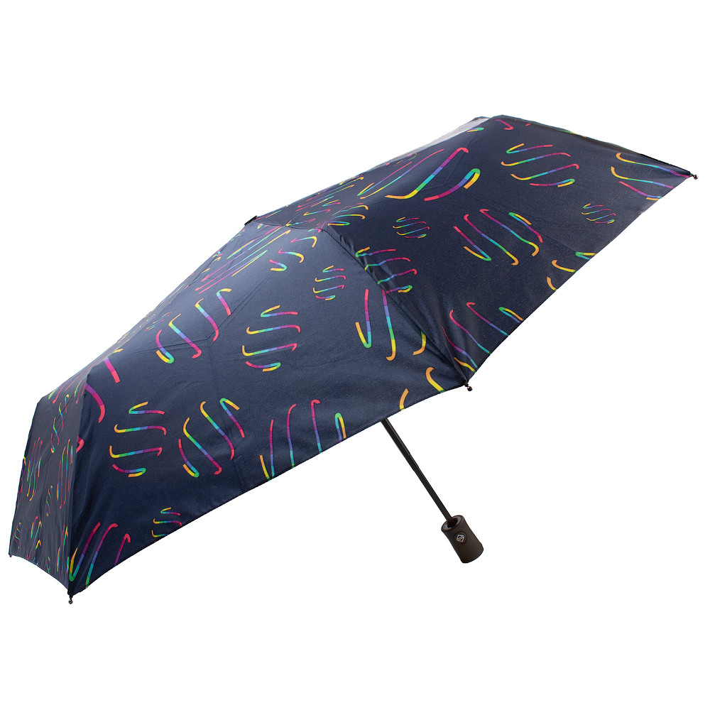 Жіноча складана парасолька повний автомат Happy Rain 98 см синя - фото 2