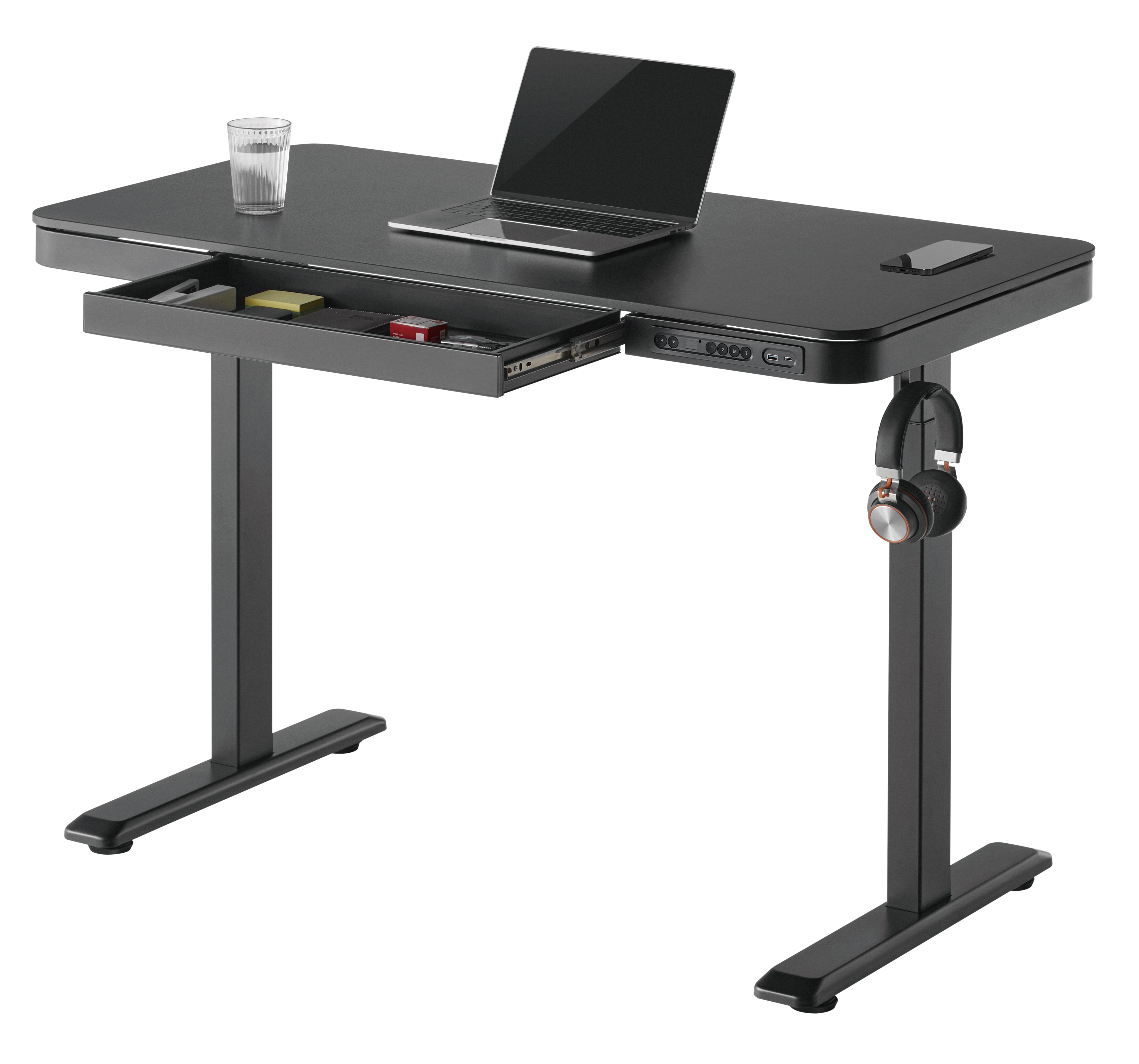 Комп'ютерний стіл OfficePro з електрорегулюванням висоти чорний (ODE111B) - фото 3